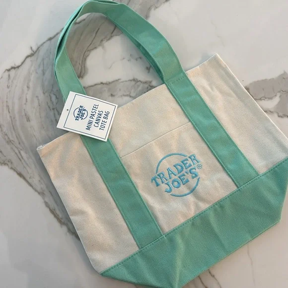 PopMart Labubu Cup + CryBaby + Trader Joe's Mini Pastel Canvas Tote Set - Picture 2 of 11